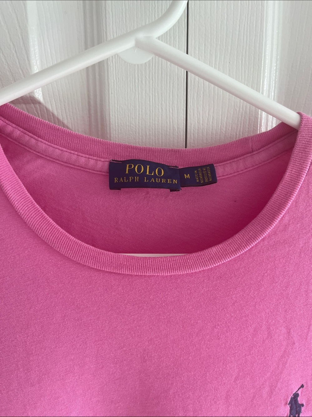 Polo by Ralph Lauren Pink Short Sleeve Tee with Navy Pony - Picture 2 of 3